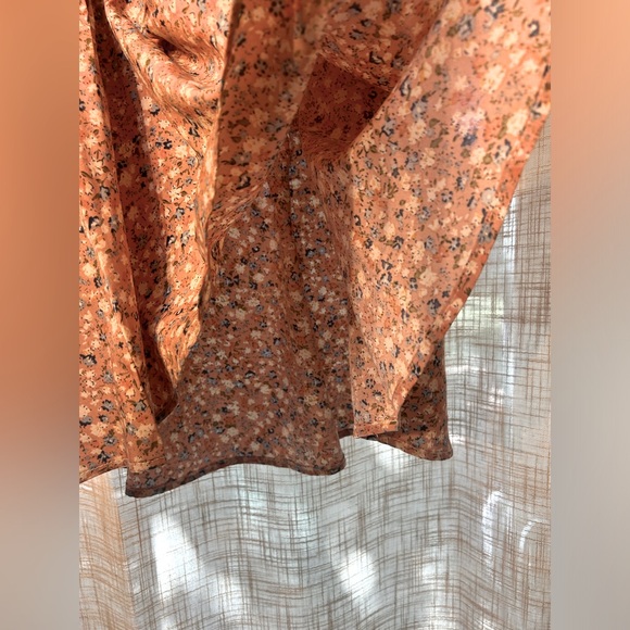 Summer Casual Orange and Cream Floral Strappy Camisole. - Picture 9 of 10